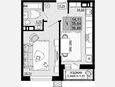 1-комнатная квартира, 35.64 м², 3/12 этаж фото 0