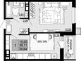 1-комнатная квартира, 38.11 м², 12/12 этаж фото 0