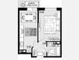 1-комнатная квартира, 37.03 м², 3/12 этаж фото 0